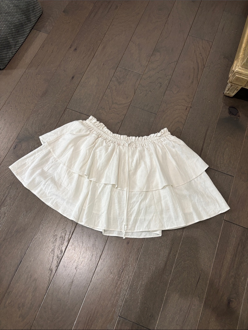 Stoney Clover Lane White Tiered Circle Skirt